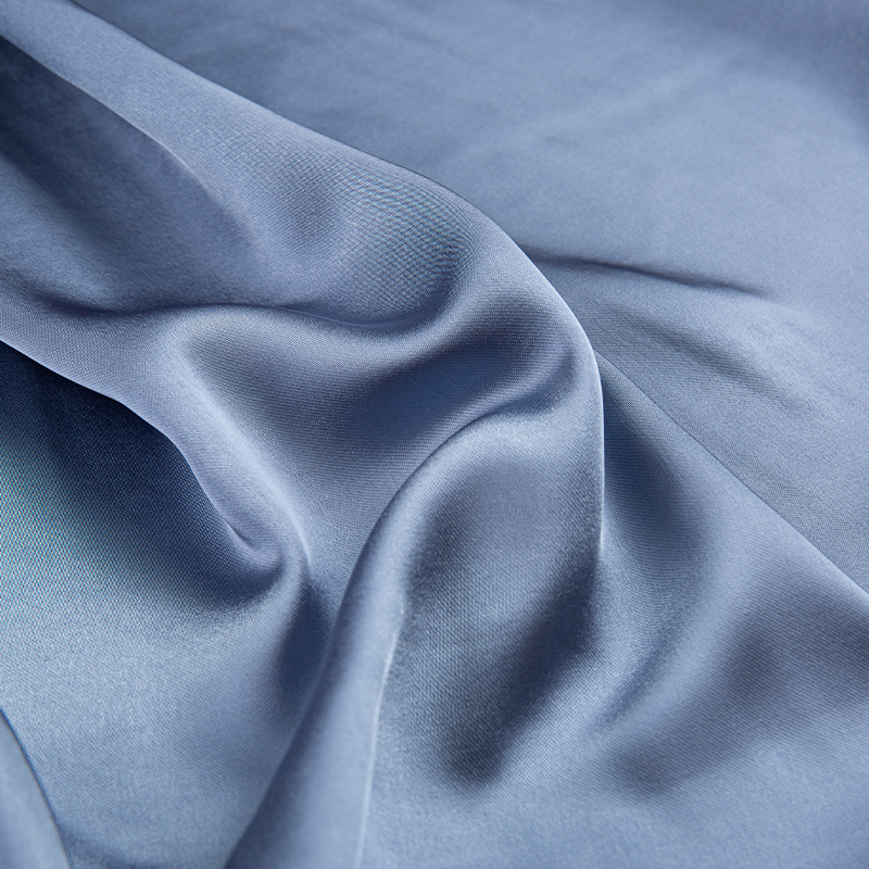 HY263 biru 150cm 240GSM kepar tiruan asetat CEY Poliester tulen satin kain pakaian wanita