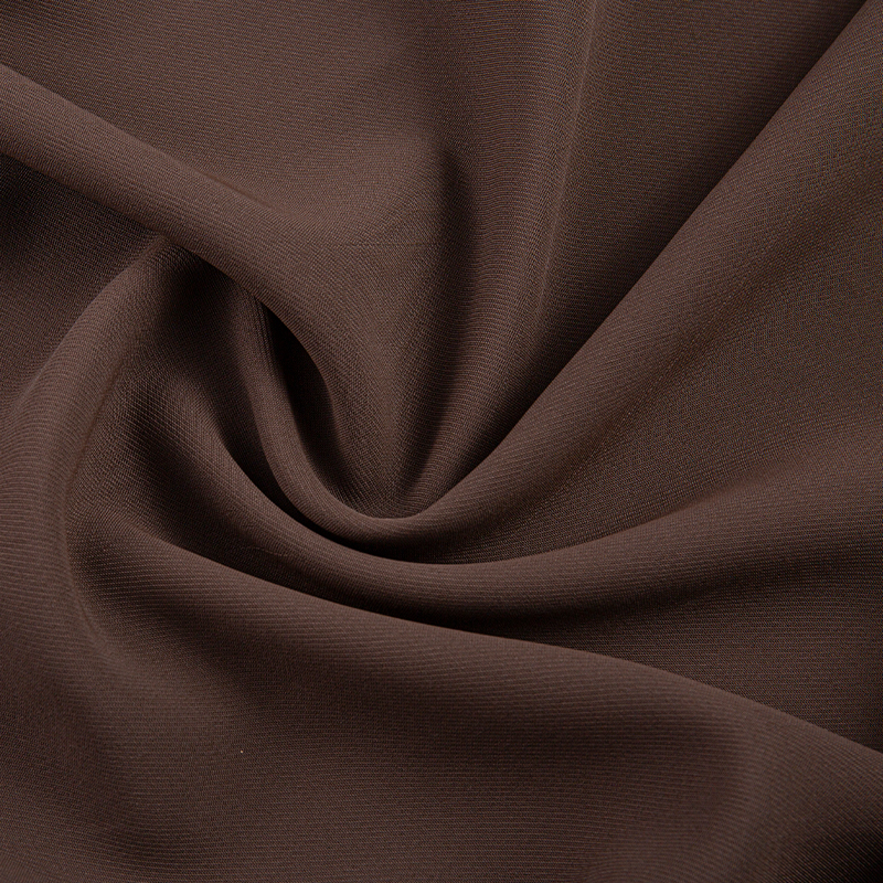 HY297 Coklat gelap 260GSM 150D filamen matte regangan empat sisi fabrik dua lapis poliester fabrik regangan 4 hala untuk pakaian renang