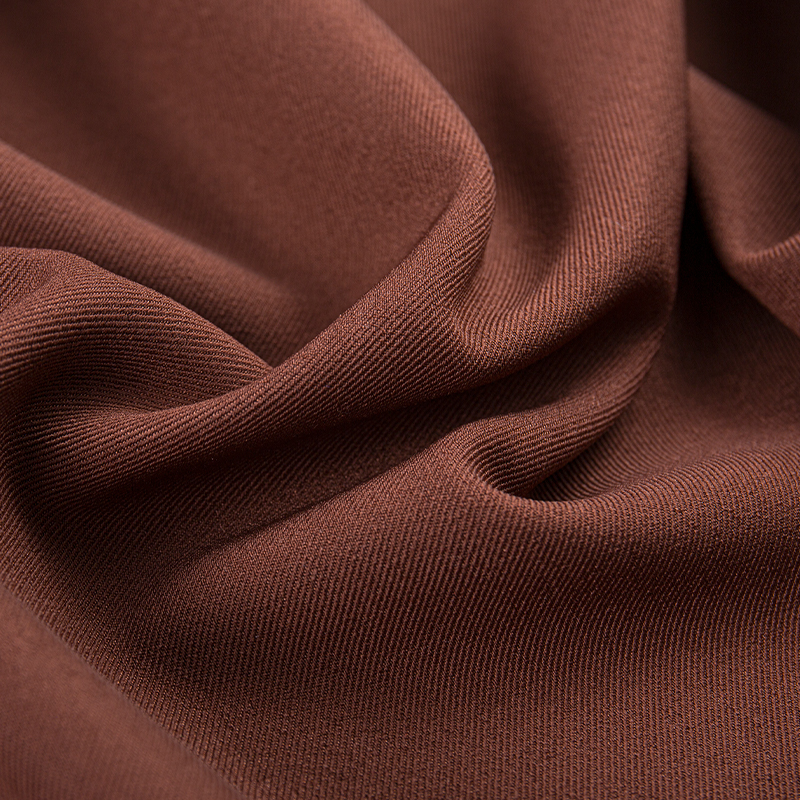 HY253 Brown Pure British twill empat hala fabrik campuran spandeks regangan