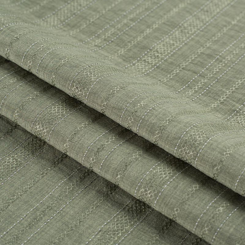 HY557-Rayon 136GSM 99%P 1% Kain Lyocell Jalur Ketebalan Berlian Berlian Rayon Bergantian