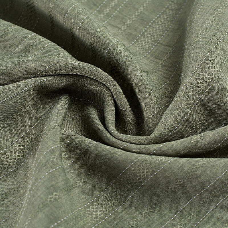 HY557-Rayon 136GSM 99%P 1% Kain Lyocell Jalur Ketebalan Berlian Berlian Rayon Bergantian